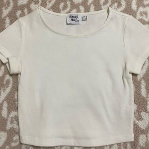 Princess Polly white cropped top